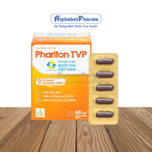 Viên uống bổ sung vitamin và khoáng chất Phariton TVP (12 vỉ x 5 viên/hộp)
