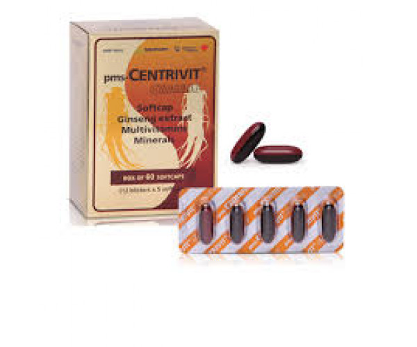 Viên uống bổ sung vitamin Pms-Centrivit Ginseng Soft Caps (60 viên/hộp)