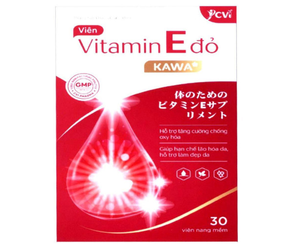 Viên uống đẹp da Vitamin E đỏ (30 viên/hộp)