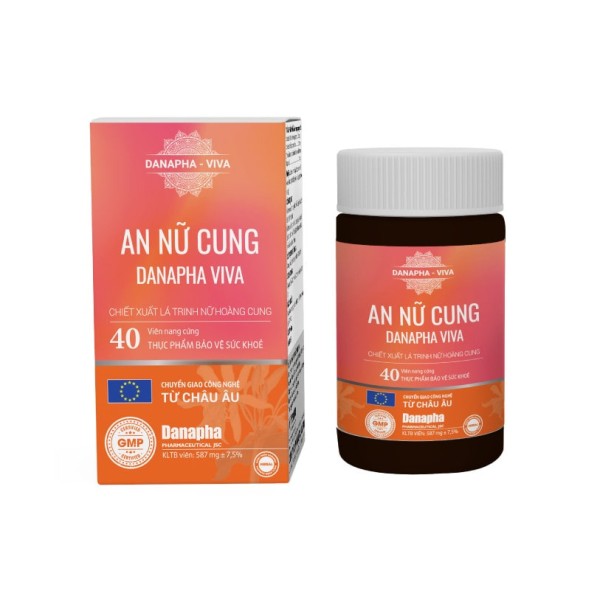 Viên uống hỗ trợ điều trị u xơ tử cung, u vú lành tính An Nữ Cung Danapha Viva (40 viên/hộp)