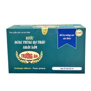 Nước đông trùng hạ thảo nhân sâm Trường An (10 chai/hộp)