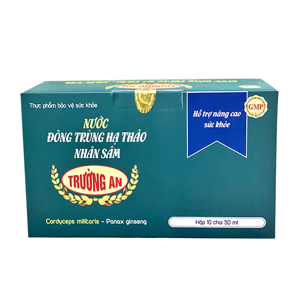 Nước đông trùng hạ thảo nhân sâm Trường An (10 chai/hộp)