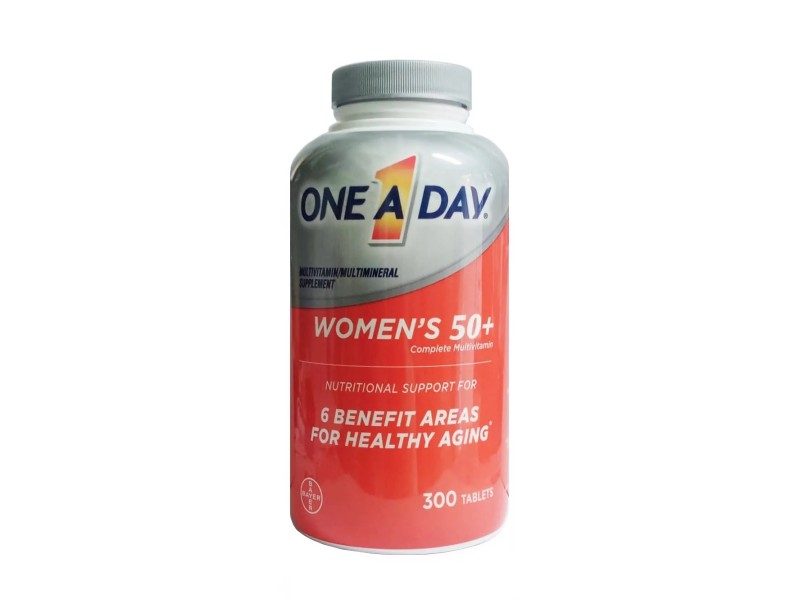 Viên uống bổ sung vitamin và khoáng chất dành cho nữ trên 50 tuổi One A Day Women’s 50+ Complete Multivitamin (300 viên/hộp)