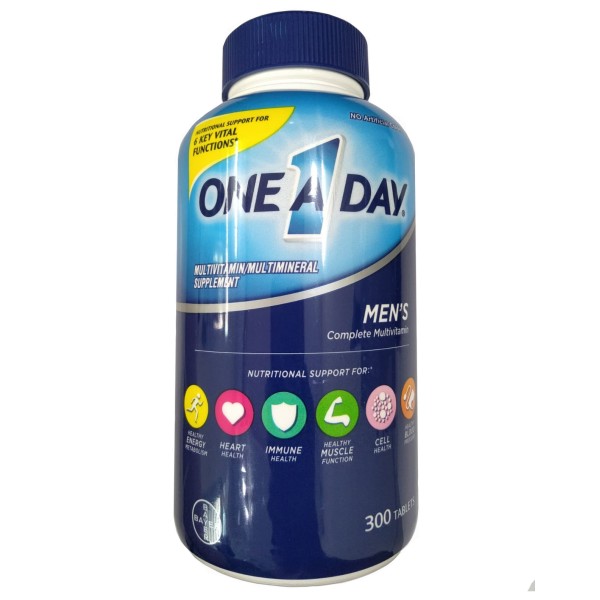 Viên uống bổ sung vitamin và khoáng chất dành cho nam One A Day Men’s Complete Multivitamin (300 viên/hộp)
