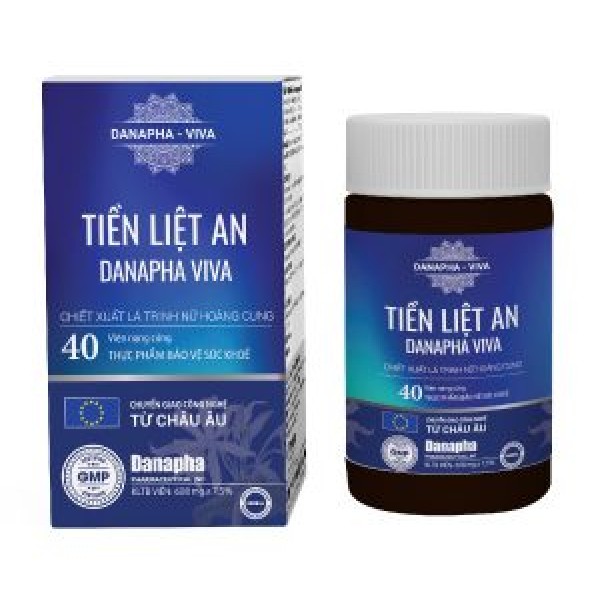 Viên uống điều trị u xơ, phì đại tuyến tiền liệt lành tính Tiền liệt an Danapha Viva (40 viên/hộp)