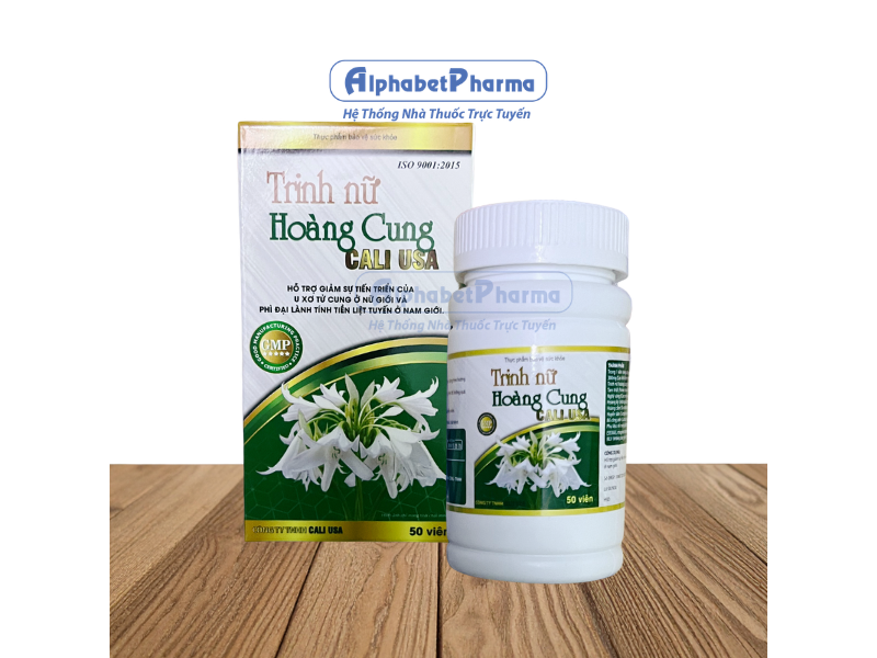 Viên uống hỗ trợ giảm u xơ tử cung & phì đại lành tính tuyến tiền liệt Trinh nữ Hoàng Cung Cali Usa (50 viên/hộp)
