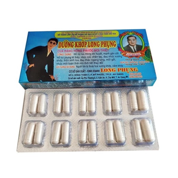 Viên uống giúp lưu thông khí huyết, mạnh gân cốt Dưỡng Khớp Long Phụng (20 viên/hộp)