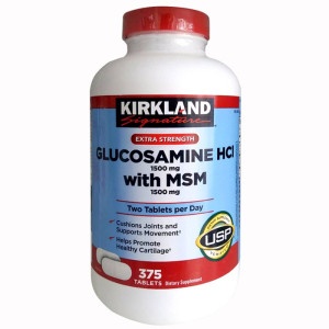 Viên uống điều trị thoái hóa xương khớp Glucosamine Kirland (375 viên/hộp)