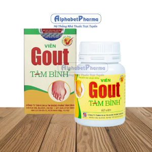 Viên uống hỗ trợ và điều trị bệnh gout Viên Gout Tâm Bình (60 viên/hộp)