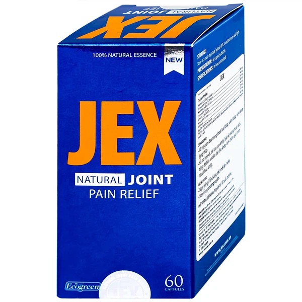 Viên uống hỗ trợ giảm đau trong thoái hoá khớp, viêm khớp, viêm khớp dạng thấp Jex Natural Joint Pain Relief (60 viên/chai)