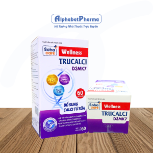 Viên uống bổ sung calci từ sữa Trucalci D3MK7 Wellness (60 viên/hộp)