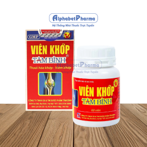 Viên uống chuyên trị viêm, thoái hóa khớp Viên Khớp Tâm Bình (60 viên/hộp)