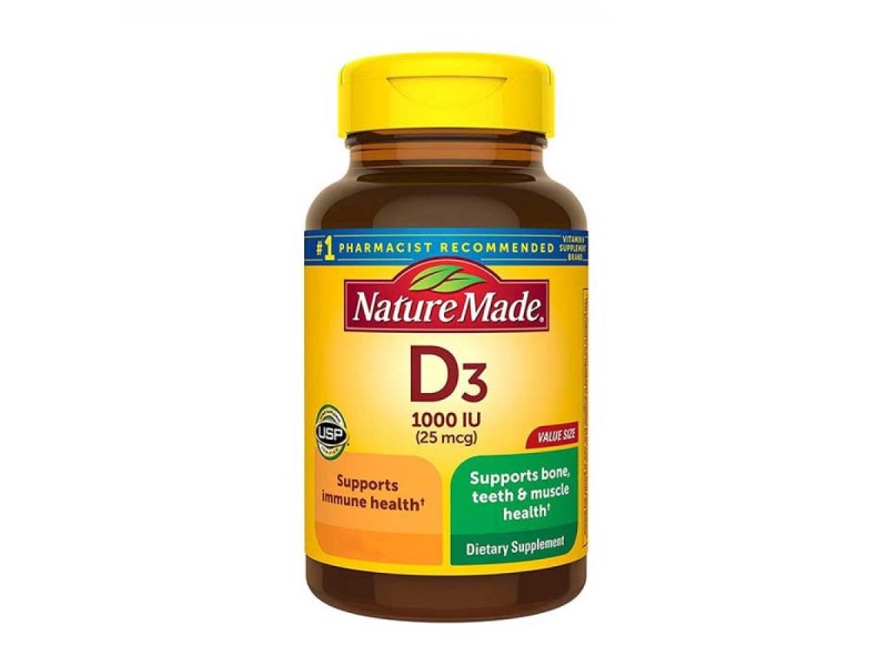 Viên uống bổ sung Vitamin D3 Nature Made 1000 IU (650 viên/hộp)