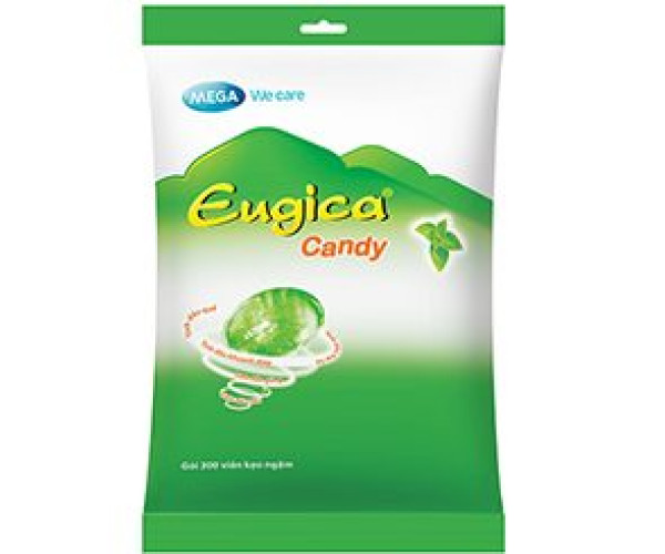 Viên ngậm giảm ho, viêm họng, rát cổ Eugica Candy (300 viên)
