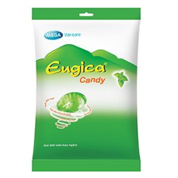 Viên ngậm giảm ho, viêm họng, rát cổ Eugica Candy (300 viên)