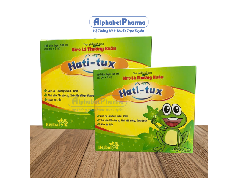 Siro trị ho thảo dược Hati-tux syrup 5ml (20 gói/hộp)