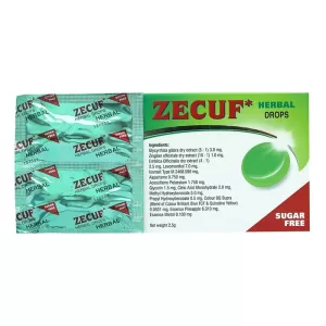 Kẹo ngậm ho, đau họng Zecuf không đường (5 vỉ x 4 viên/hộp)