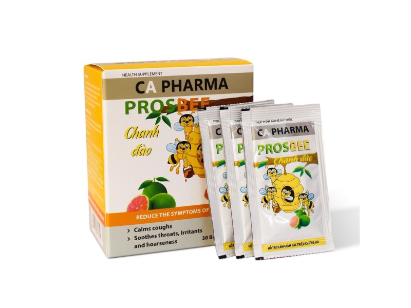 Siro trị ho thảo dược Prosbee chanh đào 5ml (30 gói/hộp)