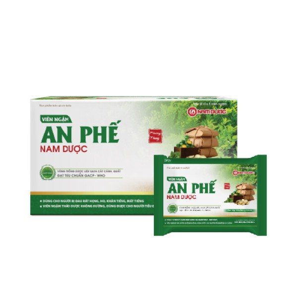 Viên ngậm giảm ho An Phế Nam Dược (20 vỉ x 5 viên/hộp)