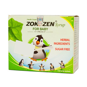 Siro thảo dược giảm ho, đau họng, viêm phế quản Zokozen For Baby (20 gói/hộp)