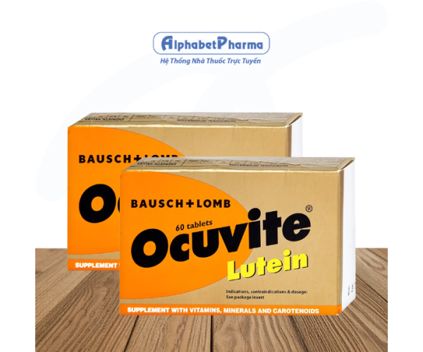 Viên uống bổ mắt, ngăn ngừa thái hóa điểm vàng Ocuvite Lutein (3 vỉ x 20 viên/hộp)