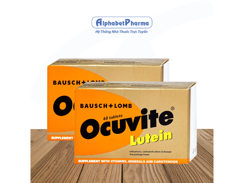 Viên uống bổ mắt, ngăn ngừa thái hóa điểm vàng Ocuvite Lutein (3 vỉ x 20 viên/hộp)