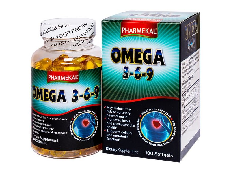 Viên dầu cá Omega 3-6-9 Pharmekal (100 viên/hộp)