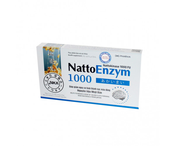 Viên uống cải thiện tình trạng thiếu máu não NattoEnzym 1000 (3 vỉ x 10 viên/hộp)