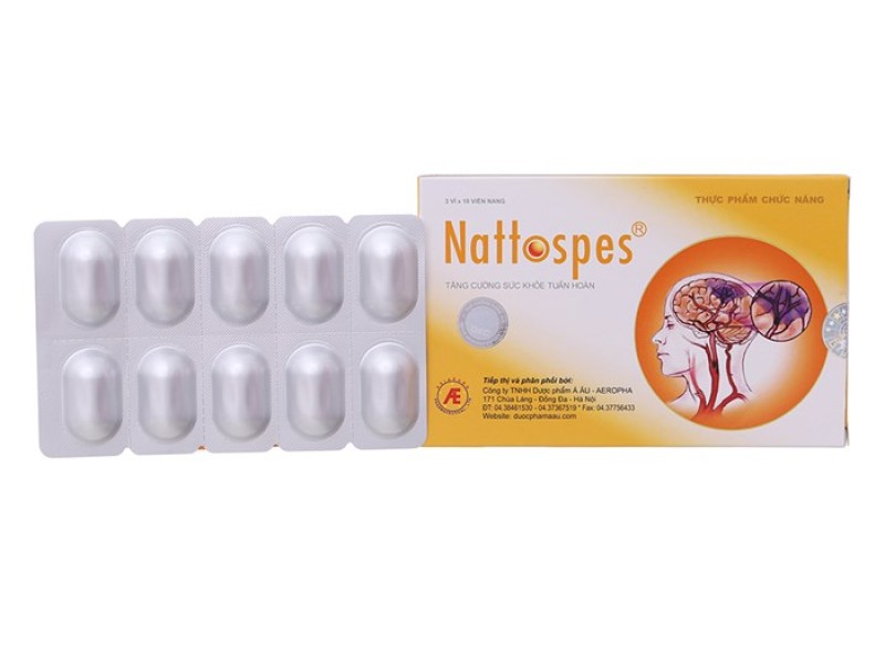 Viên uống hỗ trợ phòng ngừa tai biến Nattospes (3 vỉ x 10 viên/hộp)