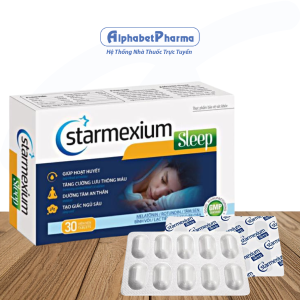 Viên uống giúp an thần, trị mất ngủ Starmexium Sleep (3 vỉ x 10 viên/hộp)