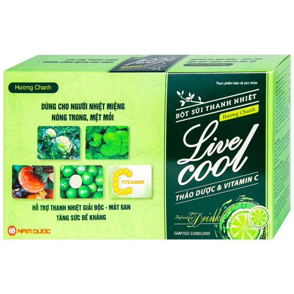Bột sủi thanh nhiệt Live cool hương chanh (10 gói/hộp)