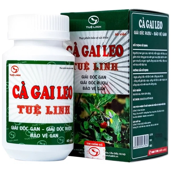 Viên uống giải độc gan Cà Gai Leo Tuệ Linh (60 viên/hộp)