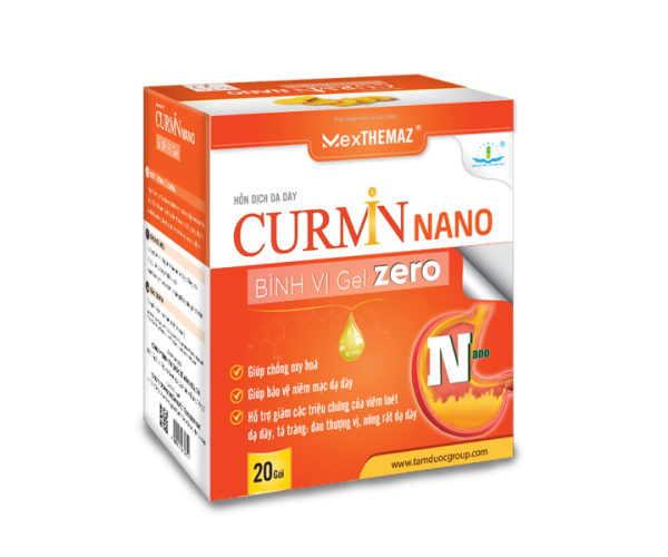 Hỗn dịch dạ dày cho người tiểu đường Curmin Nano Bình Vị Gel Zero (20 gói/hộp)