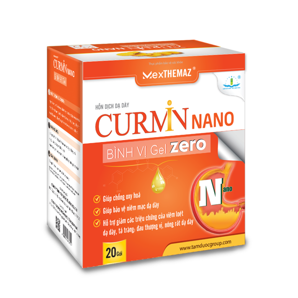 Hỗn dịch dạ dày cho người tiểu đường Curmin Nano Bình Vị Gel Zero (30 gói/hộp)