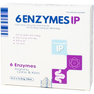Dung dịch uống tăng cường tiêu hóa 6 Enzymes IP (20 ống/hộp)