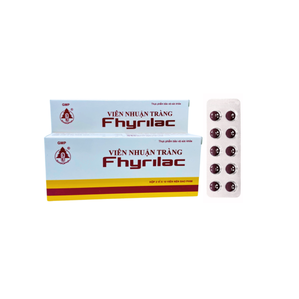 Viên uống điều trị táo bón Fhyrilac (3 vỉ x 10 viên/hộp)