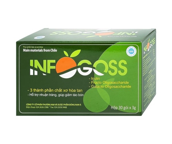 Bột hòa tan chất xơ tự nhiên hỗ trợ tiêu hoá Infogoss (30 gói/hộp)