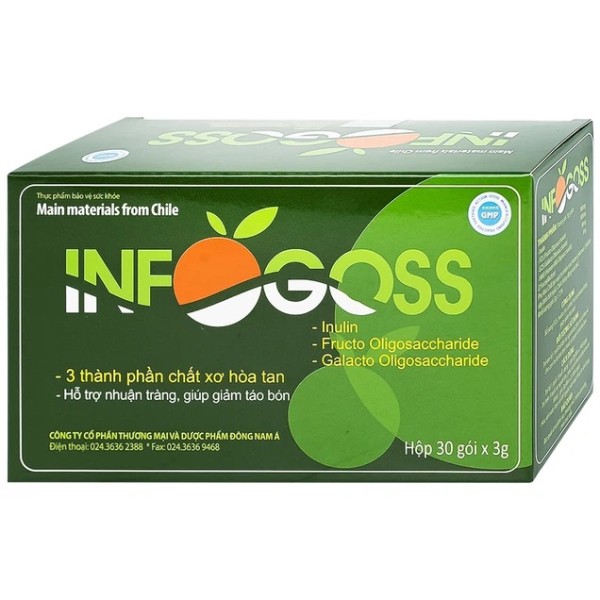 Bột hòa tan chất xơ tự nhiên hỗ trợ tiêu hoá Infogoss (30 gói/hộp)