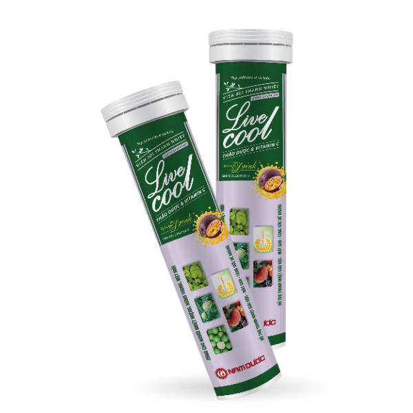 Viên sủi thanh nhiệt Live cool hương chanh dây (16 viên/tube)
