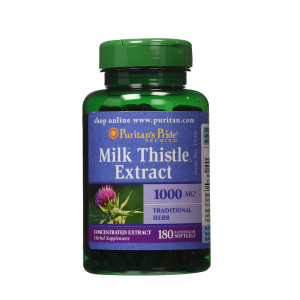 Viên uống giải độc gan Puritan's Pride Milk Thistle Extract 1000mg (180 viên/hộp)