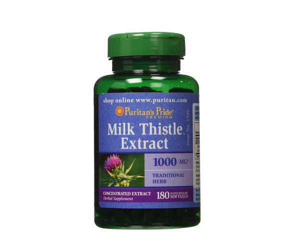 Viên uống giải độc gan Puritan's Pride Milk Thistle Extract 1000mg (180 viên/hộp)