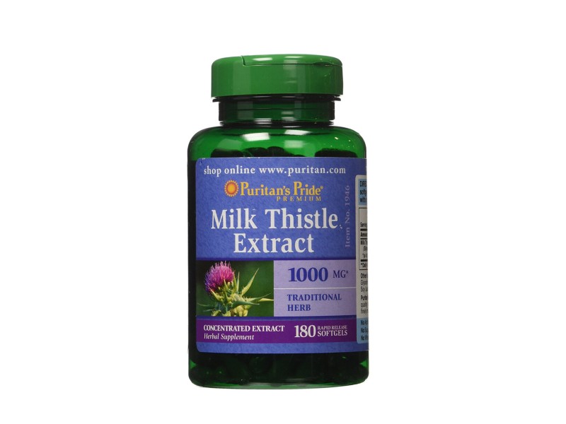 Viên uống giải độc gan Puritan's Pride Milk Thistle Extract 1000mg (180 viên/hộp)