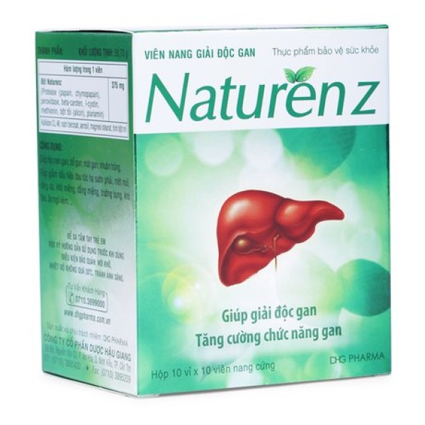Viên uống giúp hạ men gan, giải độc gan Naturen Z (10 vỉ x 10 viên/hộp)
