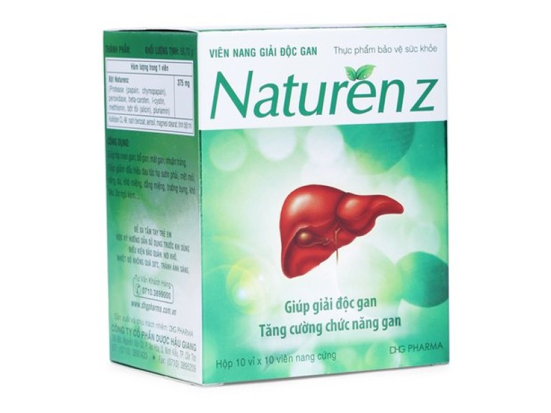 Viên uống giúp hạ men gan, giải độc gan Naturen Z (10 vỉ x 10 viên/hộp)