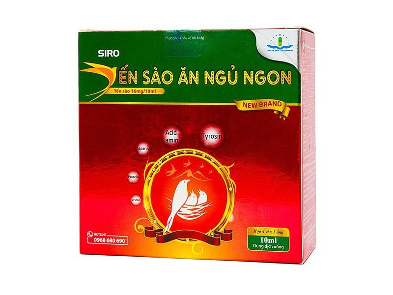 Siro Yến Sào Ăn Ngủ Ngon 10ml (4 vỉ x 5 ống/hộp)