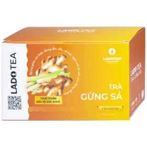 Trà Gừng Sả Premium Ladophar (20 túi/hộp)