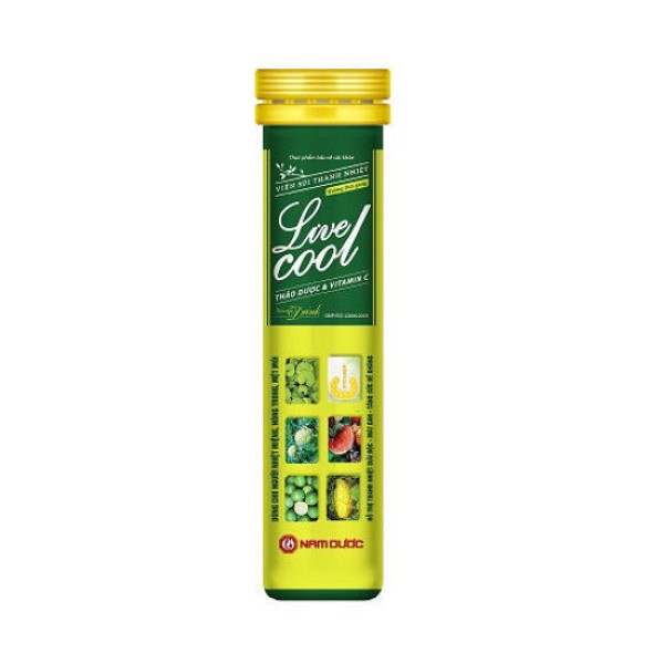 Viên sủi thanh nhiệt Live cool hương chanh (16 viên/tube)