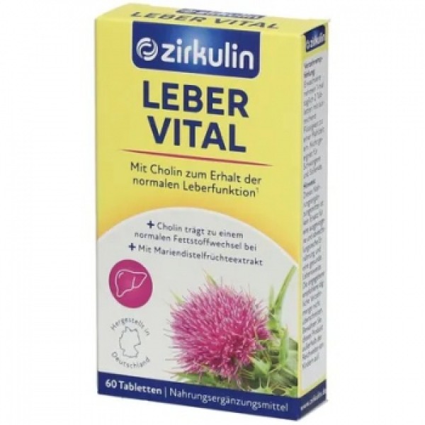 Viên uống tăng cường chức năng gan, giải độc gan Leber Vital (60 viên/hộp)