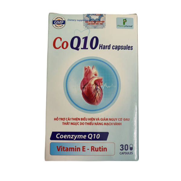 Viên uống hỗ trợ điều trị và phòng ngừa các bệnh về tim mạch CoQ10 Phanespharma (30 viên/hộp)