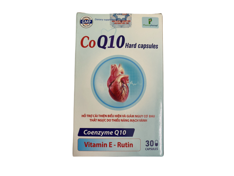 Viên uống hỗ trợ điều trị và phòng ngừa các bệnh về tim mạch CoQ10 Phanespharma (30 viên/hộp)